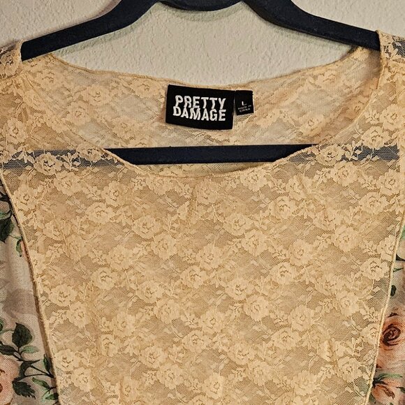 Floral Mesh Long Sleeve - Picture 2 of 2